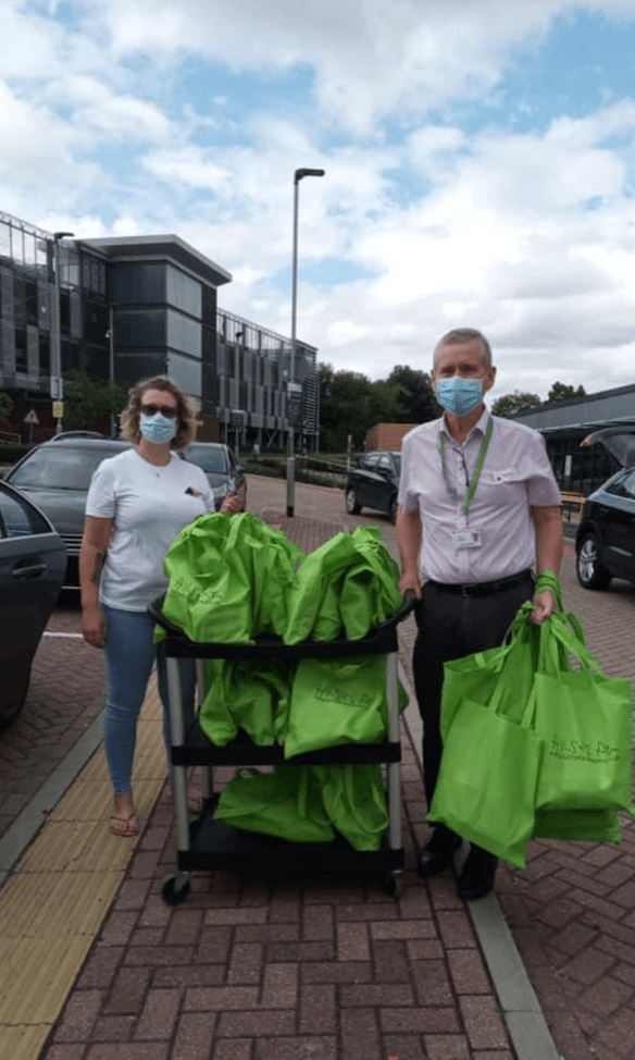 Care pack contents prepared by volunteers
